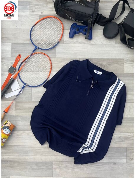 Polo Sport Bleu à Rayures