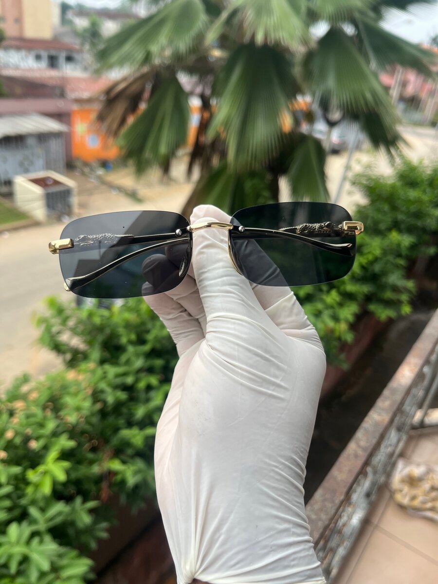 Lunettes de soleil luxueuses dorées