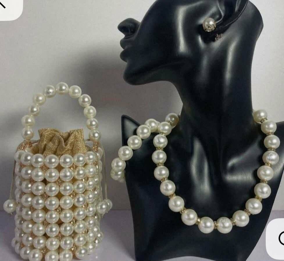 Sac seau perles élégant