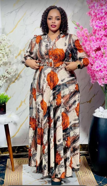 Robe longue fleurie élégante