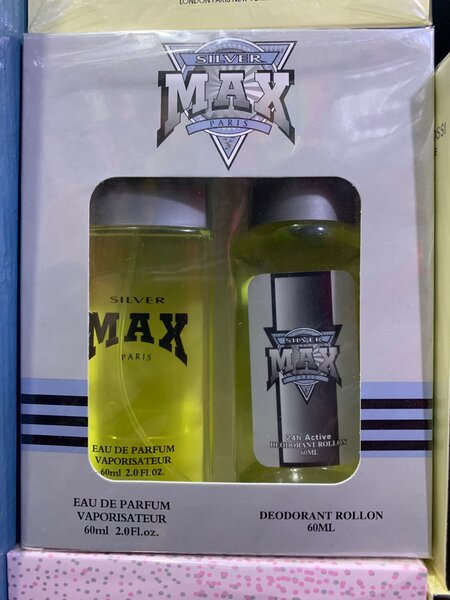 Silver Max perfume and deodorant