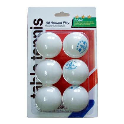 LOT DE 6 BALLES DE TENNIS DE TABLE