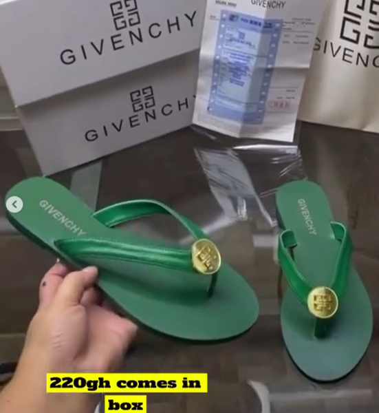 green flip flops
