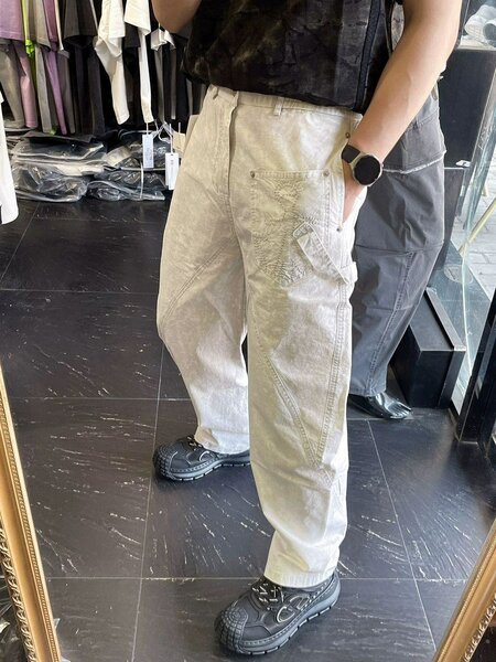 Jeans cargo homme beige