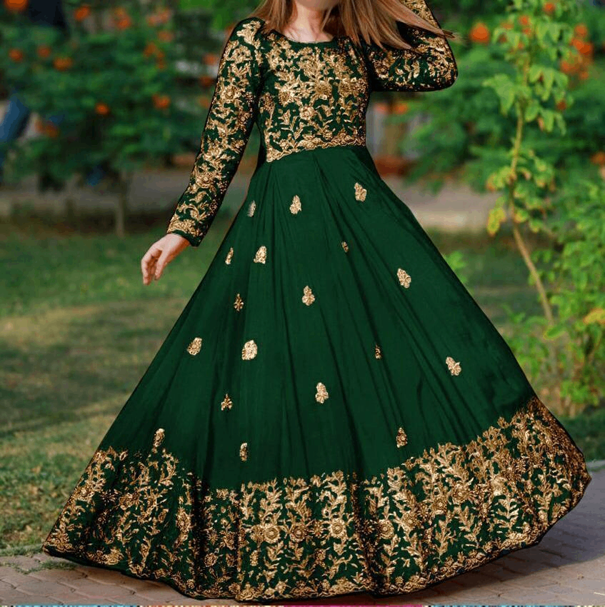 Maroon Silk Embroidered Maxi & Trouser Set