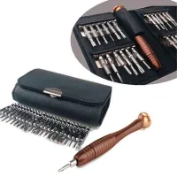 Leather Screwdriver Set 25 in 1 Multifunctional Opening Mobile Repairing Tools For Mobiles Phones Cell Phone Tablets Computers Repair Mini Hand Tool Kit