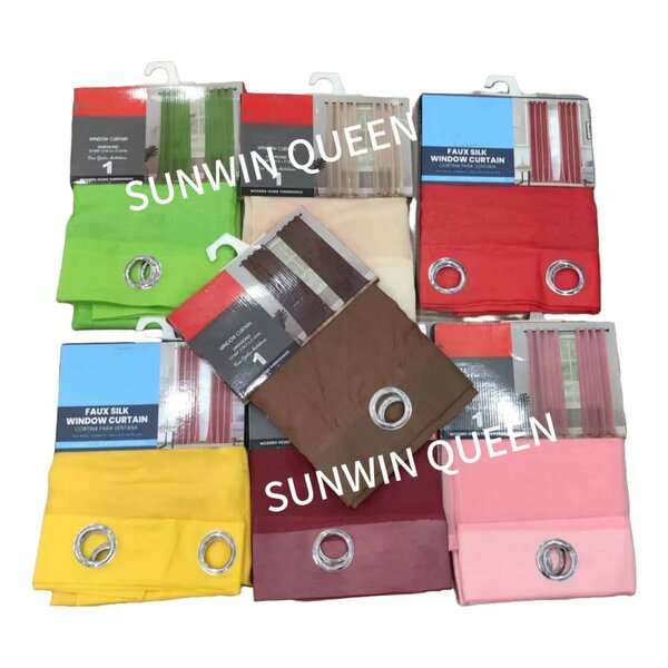 Rideaux en soie synthétique