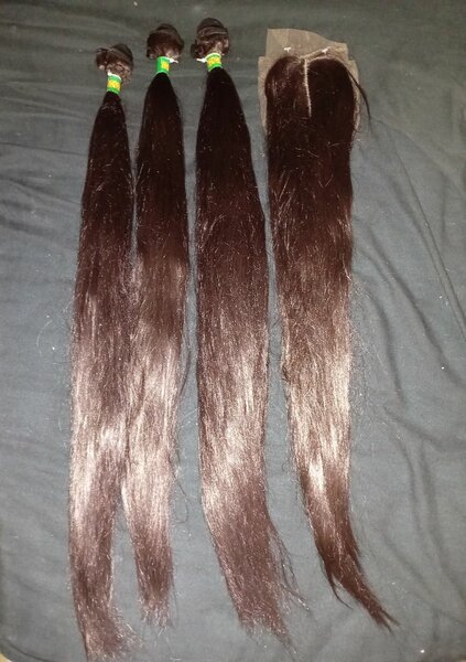 Extensions cheveux lisses brun