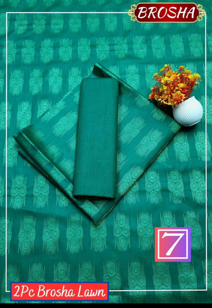 2PC LAWN LUXURY SUMMER COLLECTION WITH BAROSHA WORK