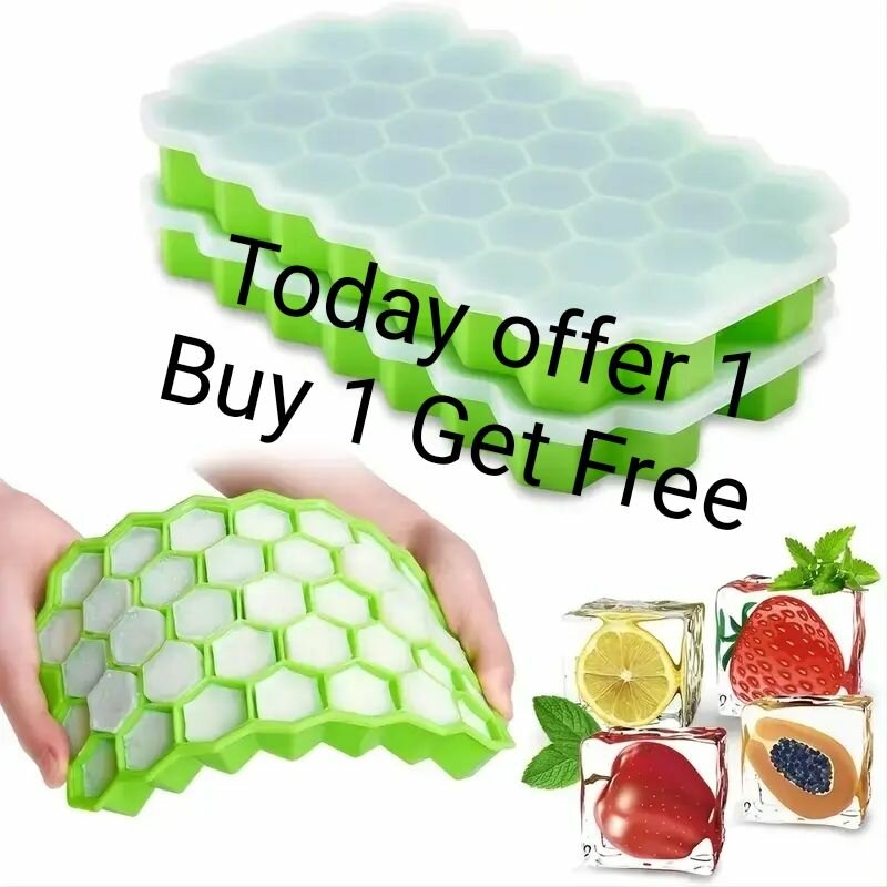 Flexible Silicone Ice Cube Trays With Lid , Whiskey,