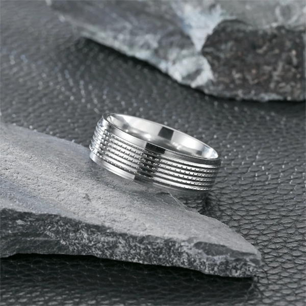 Bague en acier inoxydable homme