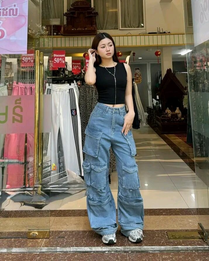 Jean cargo pour femmes