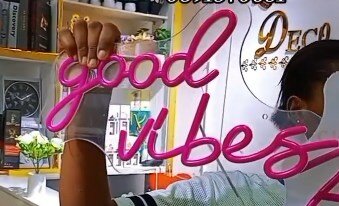 lettering on the sign