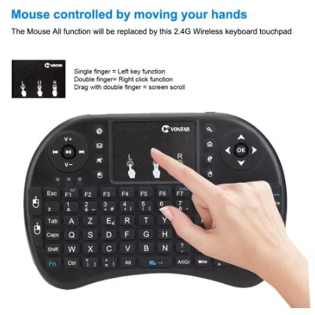 Mini 2.4GHz Wireless Keyboard & Mouse with Touchpad for PS4