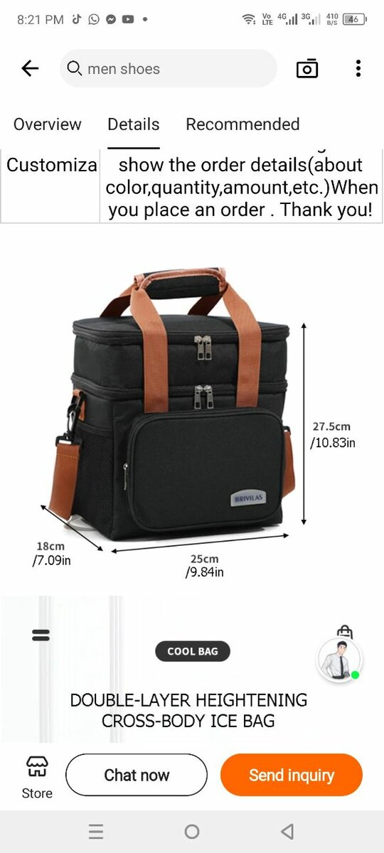 Double Opening Lunch bag