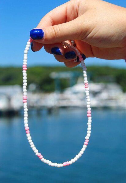 Collier Perlé Coloré Été