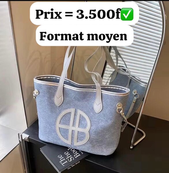 Sac à main élégant gris bleu
