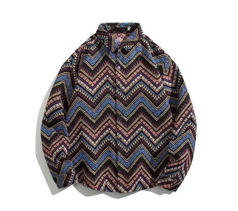 Chemise imprimée bohème homme