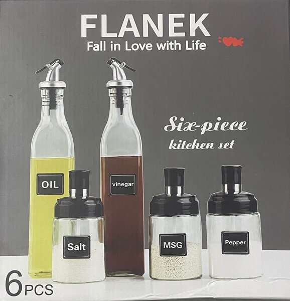 FLANEK Set de Cuisine 6 Pièces