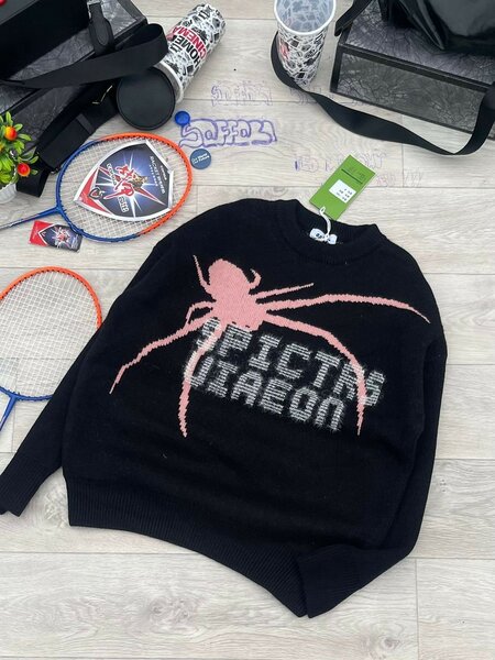 Pull araignée original noir