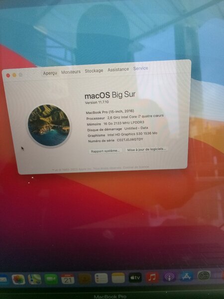 MacBook Pro 15 pouces 2018