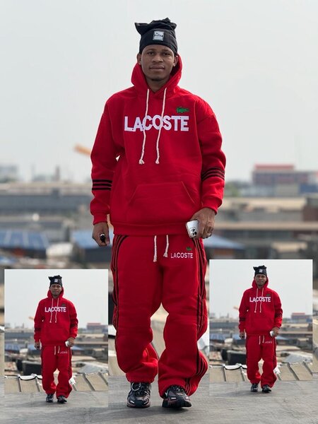Ensemble survêtement Lacoste rouge homme