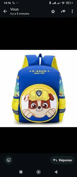 Sac à dos enfant dessin animé