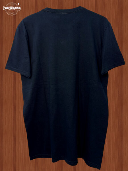 T-shirt noire imprimée colorée