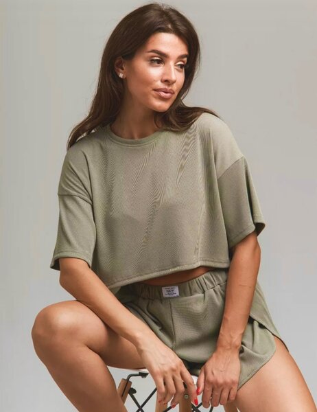 КОСТЮМ двойка (футболка оверсайз+шорты)