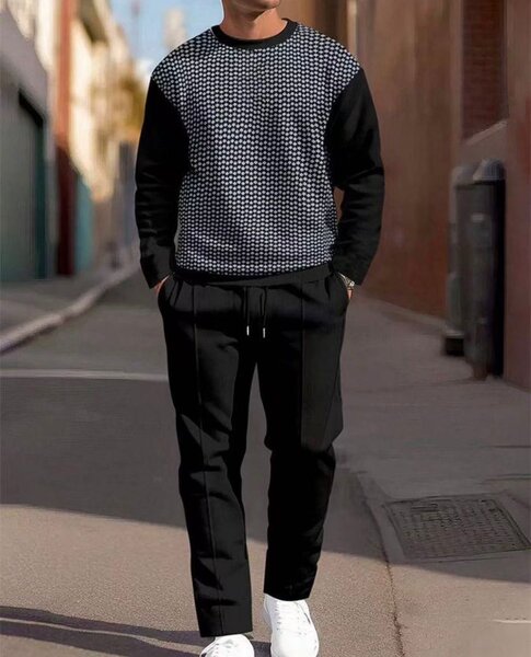 Sweat casual noir et blanc