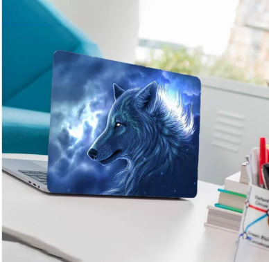 White Wolf Laptop Back Skin-Laptop Skin Vinyl Sticker Decal, 13 13.3 14.6 15 15.4 15.6 inch Laptop Skin Sticker Cover For All Laptops