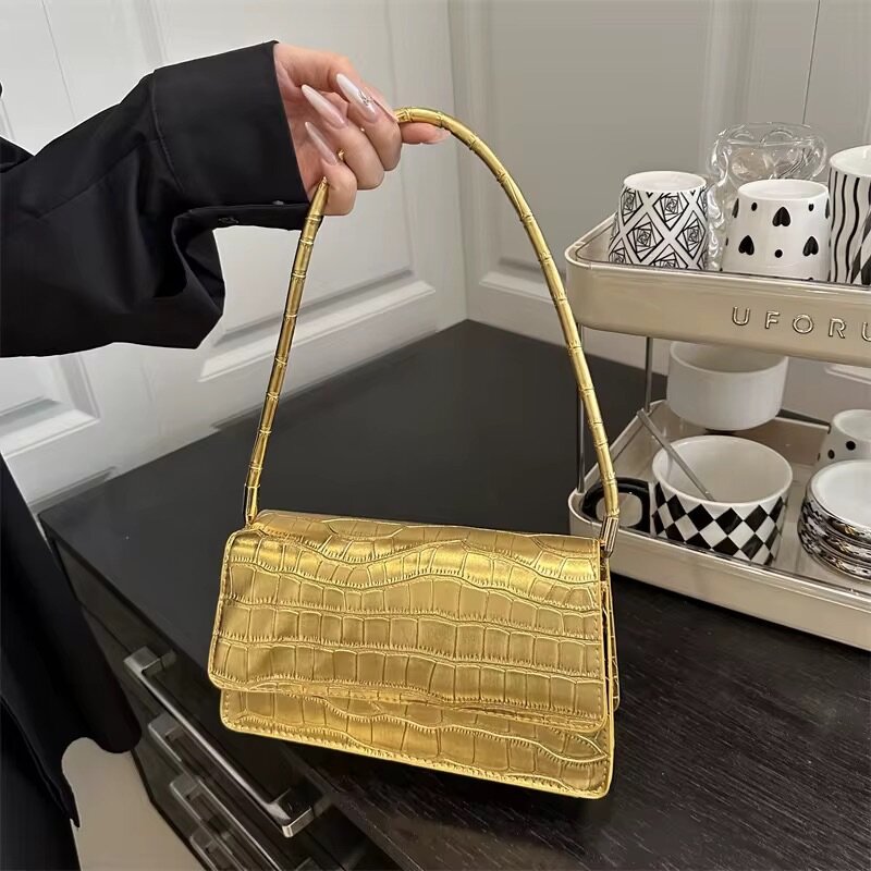 Sac Bandoulière Croco Élégant