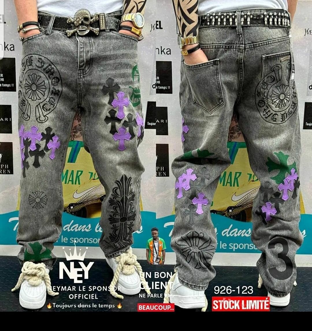 Jean décontracté imprimé style urbain