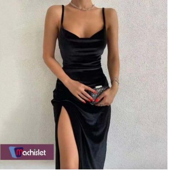 Robe longue noir élégante