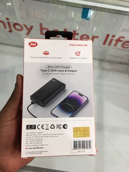 Original itel 20,000Mah Power Bank