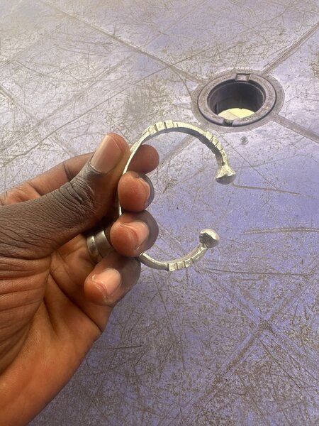 Bracelet en argent martelé