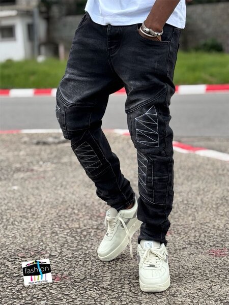 Jeans motards stylés homme