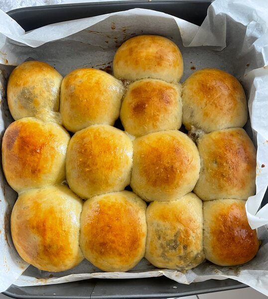 Pain fourré et pastel