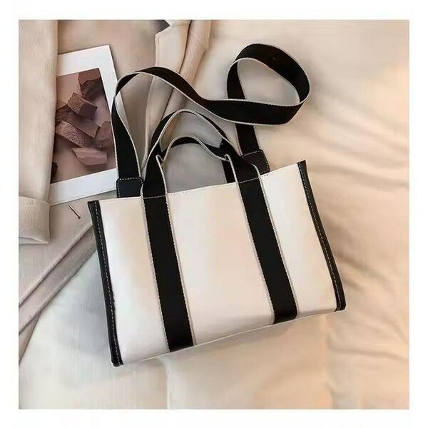 Sac à main tote bicolore