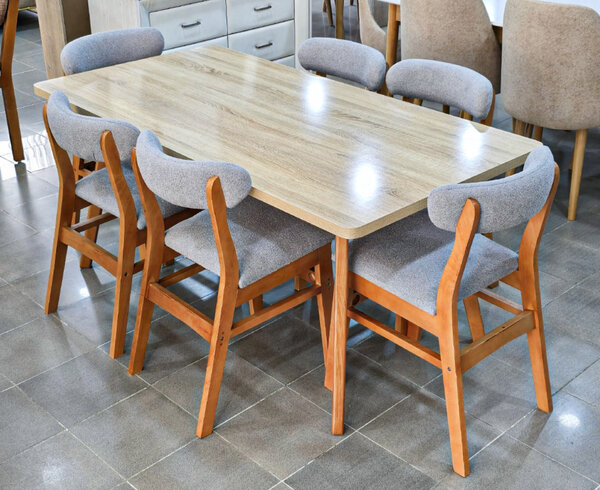 Table à manger bois 6 chaises