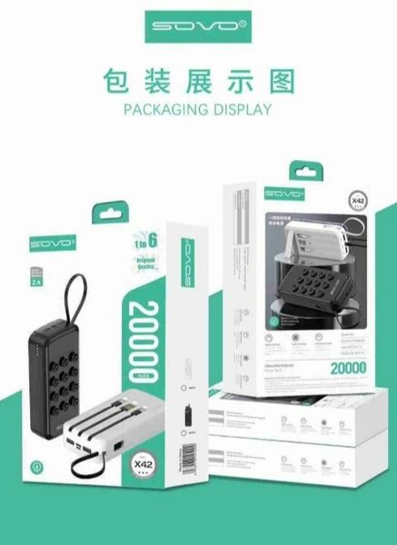 Chargeur Portable SOVO 20000mAh