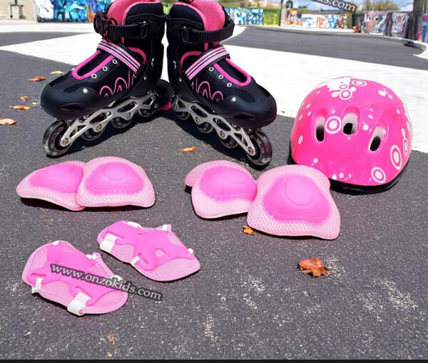 Patins à roulettes enfants rose