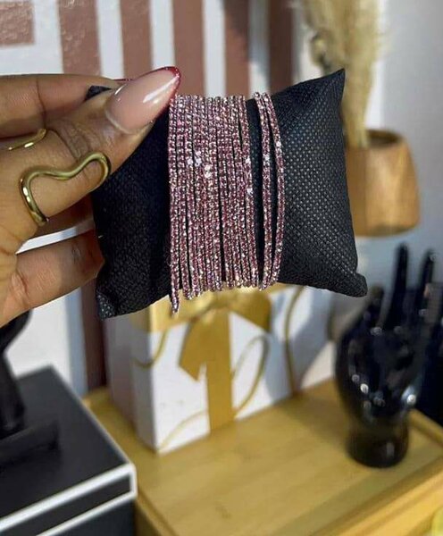 Elegant Pink Bracelets Set