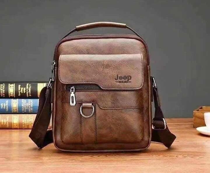 Sac à bandoulière en cuir Jeep pour homme