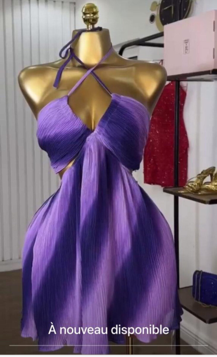Robe d'été violette élégante