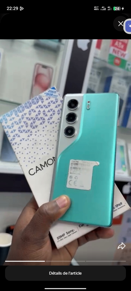 Smartphone Camon 40 élégant
