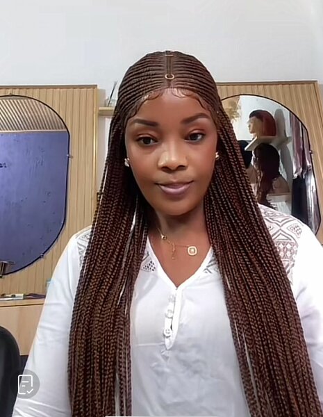 Perruque tressée naturelle