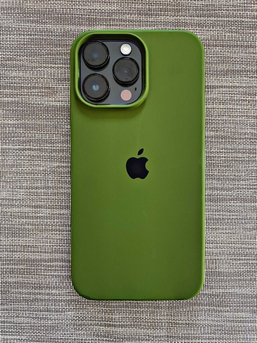 Green silicone iPhone case