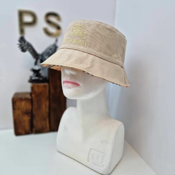 Chapeau bob beige en coton