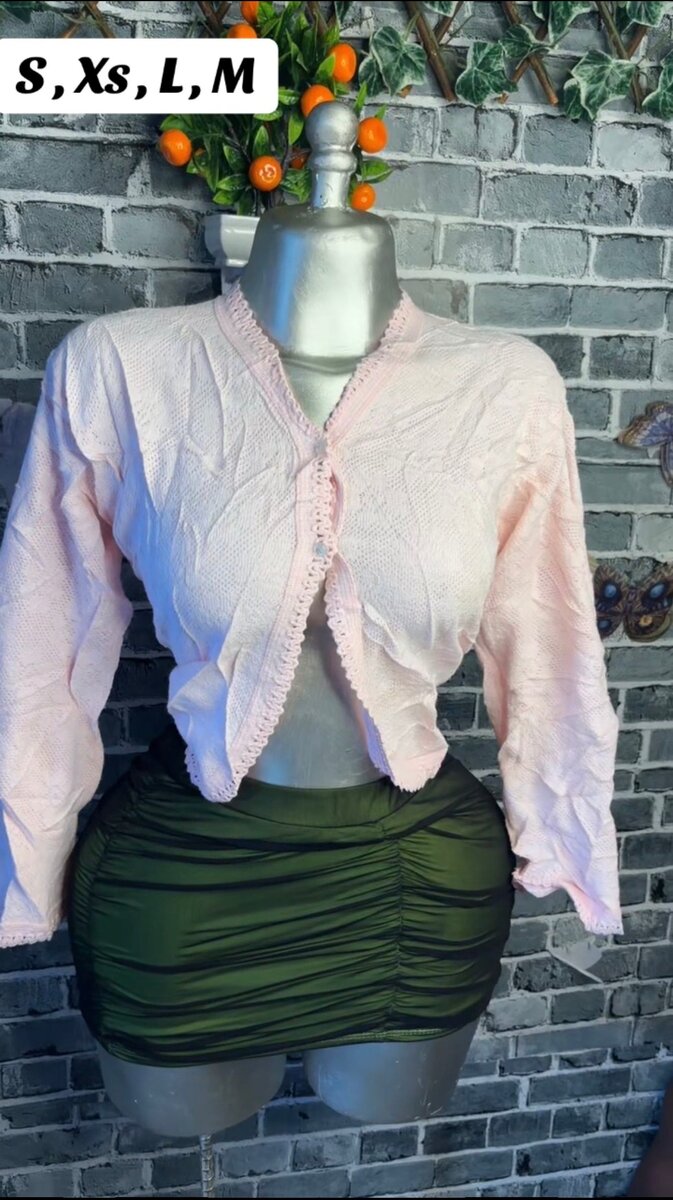 Veste légère en maille rose